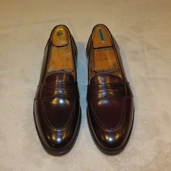 Alden Men's 683 - Full Strap Slip On - Burgundy Calfskin オールデン 683 サイズ9